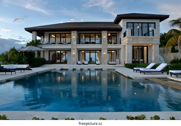 Luxury Modern Home with Swimming Pool and Patio