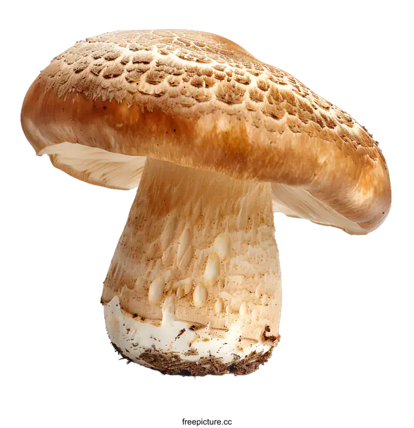 [Transparent Background PNG]close up of a mushroom with a white background