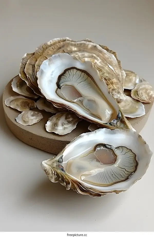 Fresh Oysters on a Plate