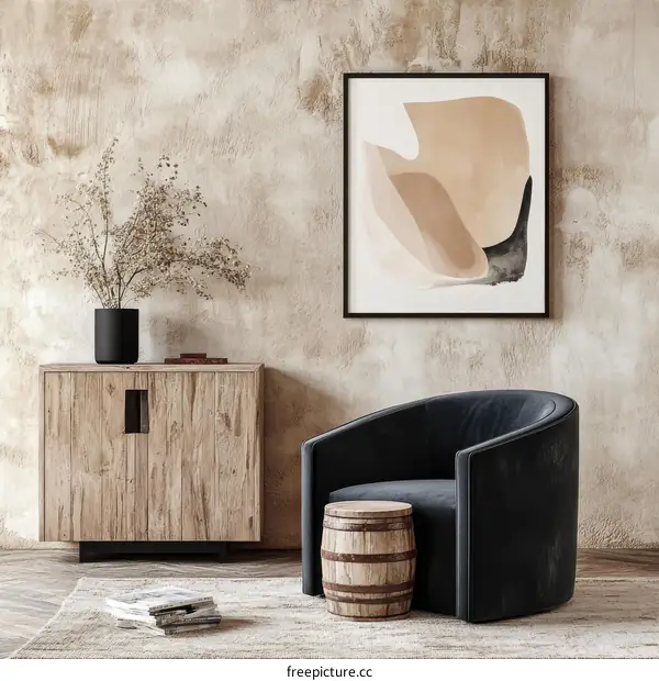 Modern Abstract Art Interior Living Room Design