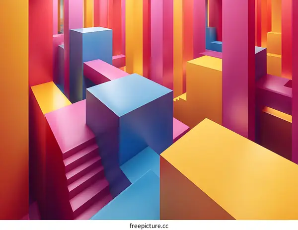 Abstract Colorful Geometric Shapes Background