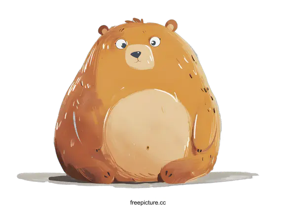 [Transparent Background PNG]Cute Brown Bear Illustration
