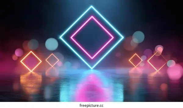 Neon Light Abstract Stage Design