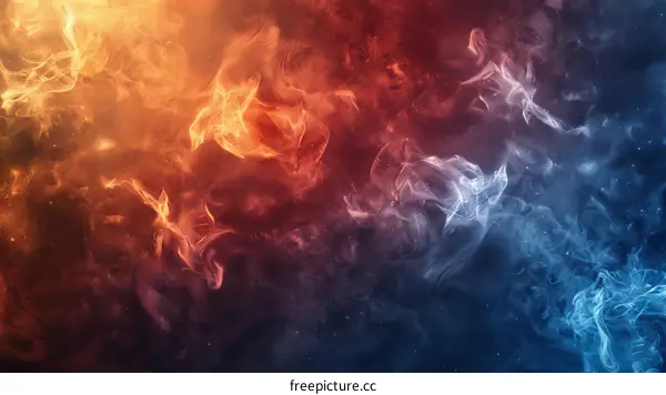Fire and ice abstract background