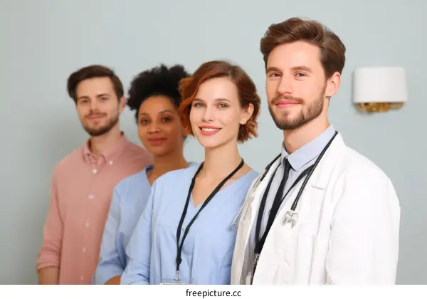 Diverse Medical Professionals Team Portrait