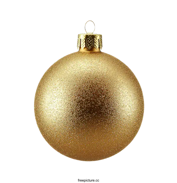 [Transparent Background PNG]Golden Christmas Ornament Ball Decoration