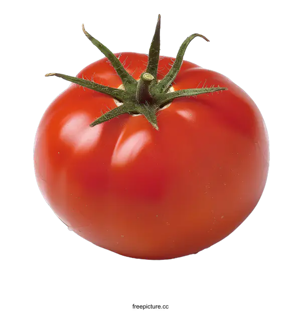 [Transparent Background PNG]Fresh Red Tomato Isolated on White Background