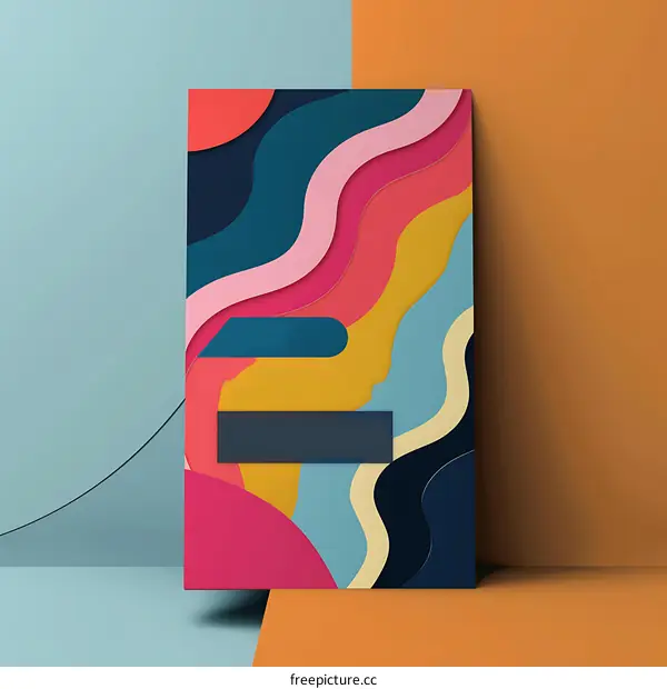 Abstract Colorful Paper Cut Background Design