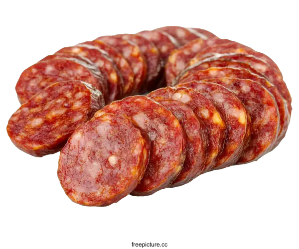 [Transparent Background PNG]Sliced Sausages Close Up Food Image