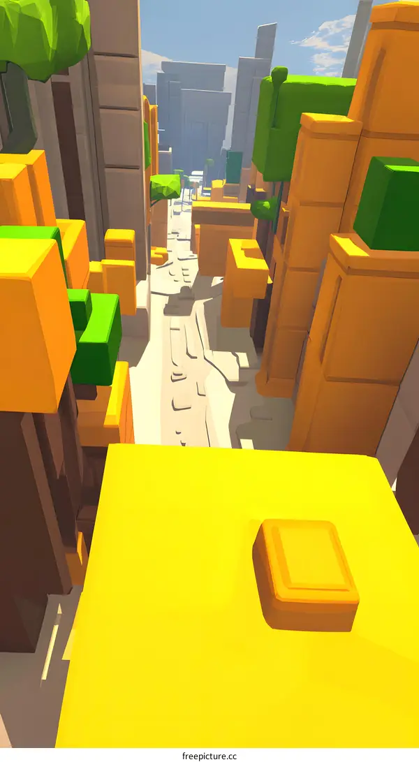 Low Poly Cityscape Illustration