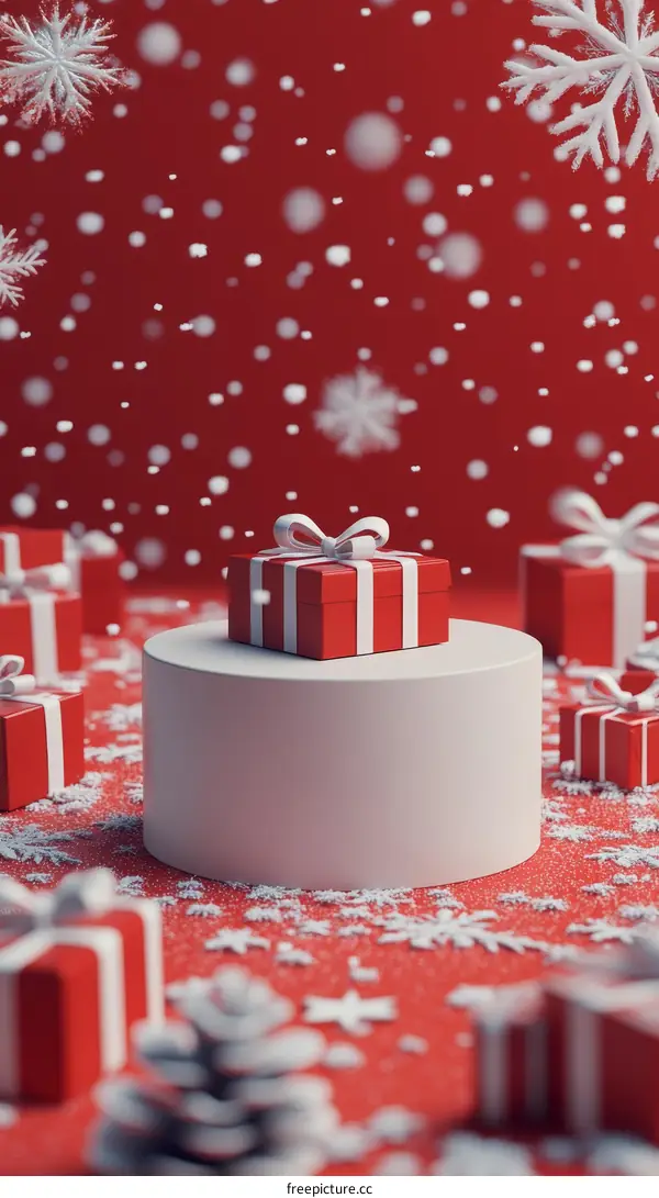 Christmas Gift Display Illustration