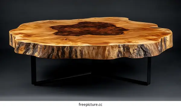 Unique Wooden Coffee Table with Natural Grain