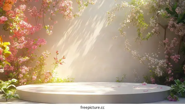 Floral Spring Scene Display Stand