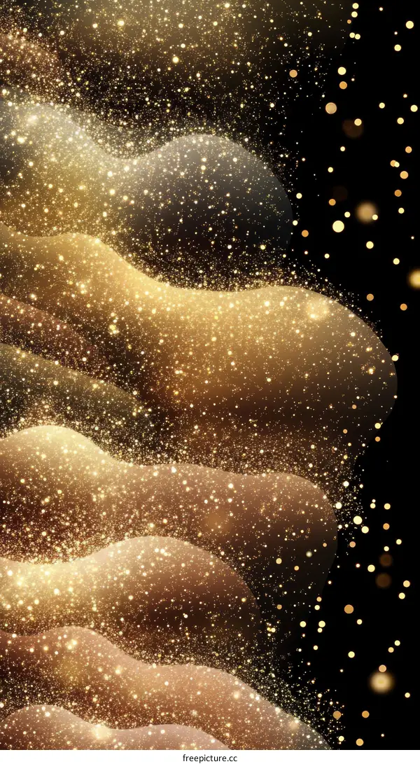 Abstract Golden Glitter Background Design