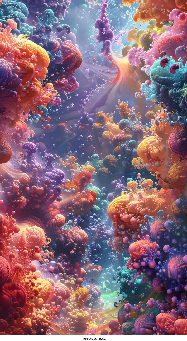 Abstract Colorful Round Shapes Painting