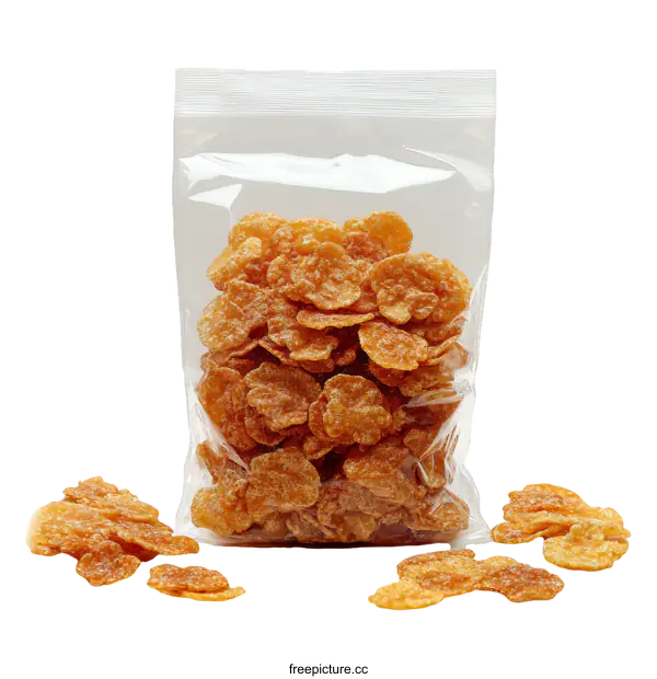 [Transparent Background PNG]Crispy Cereal in Transparent Packaging