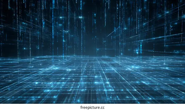 Digital Network Futuristic Abstract Background