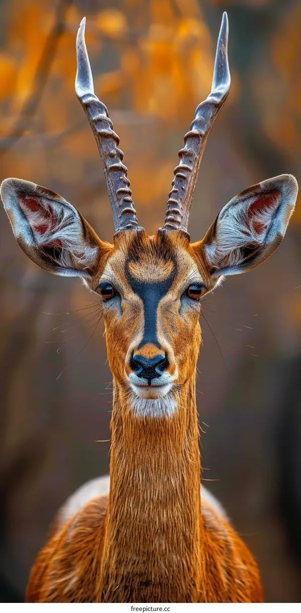 Portrait of an Impala with Blurred Background