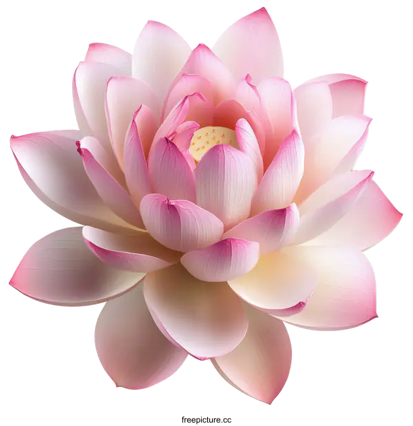 [Transparent Background PNG]Beautiful Pink Lotus Flower Close-up