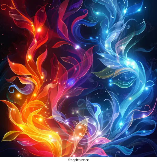 Fire and Ice: A Fantasy Illustration