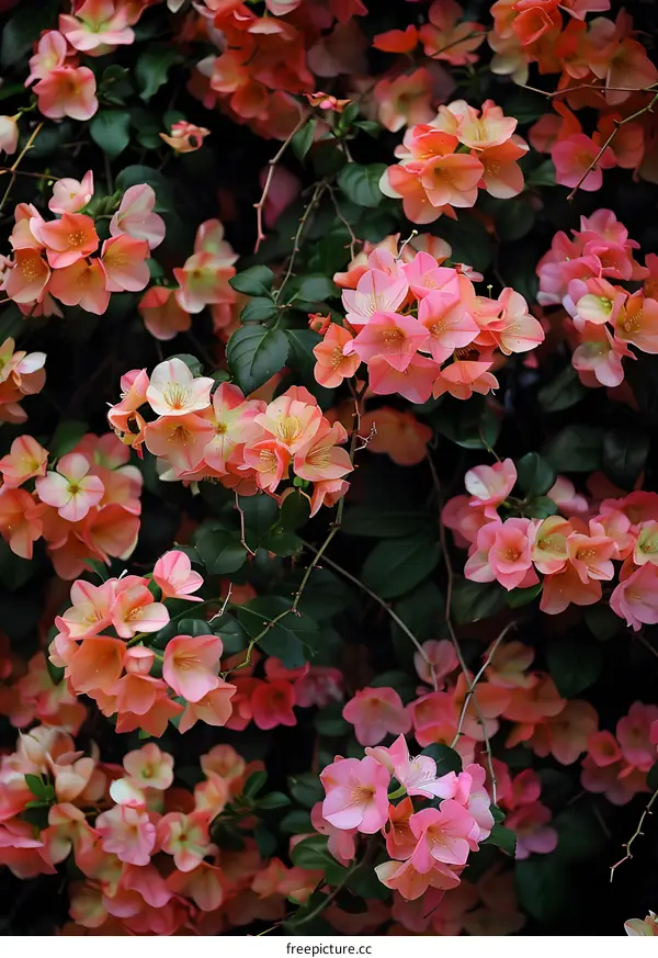Close Up of Pink Flowers in Bloom