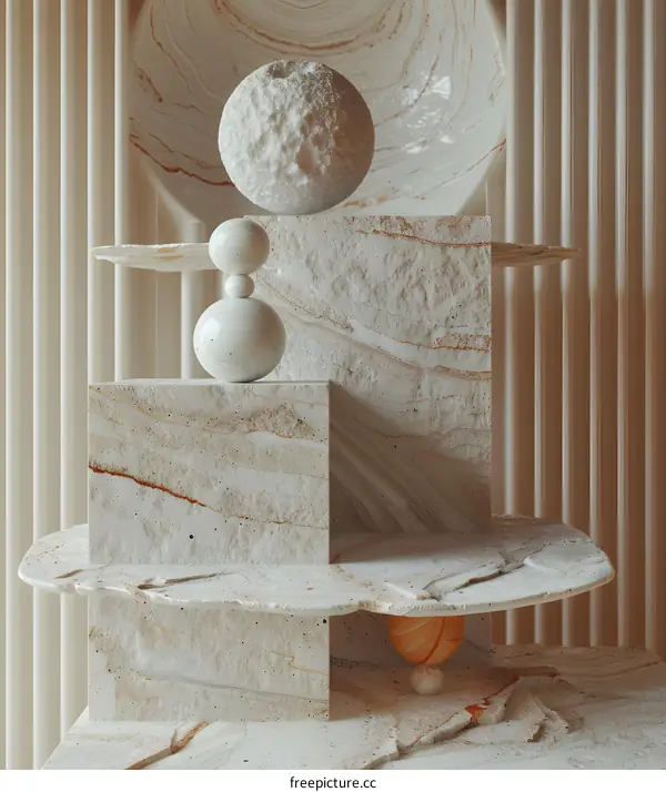 Minimalist Stone Podium Background