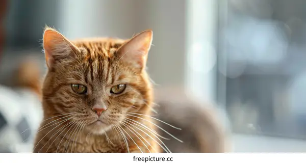 Close up portrait of a ginger cat