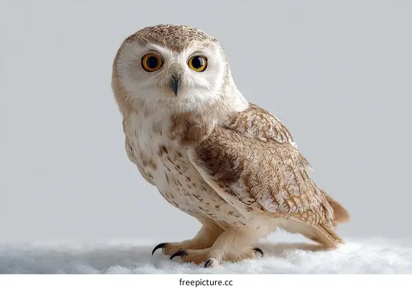 Close-up Portrait of a Beautiful Snowy Owl