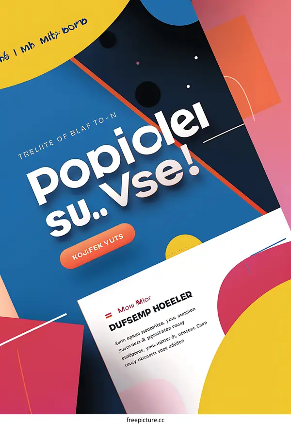 Colorful Abstract Graphic Design With Text