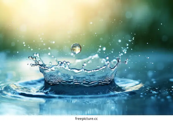 Water droplet photography captures the beauty of a single drop of water