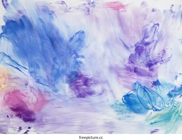 Abstract Childlike Paint Splatter Art