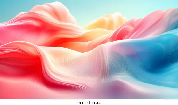 Abstract Colorful Flowing Fabric Design