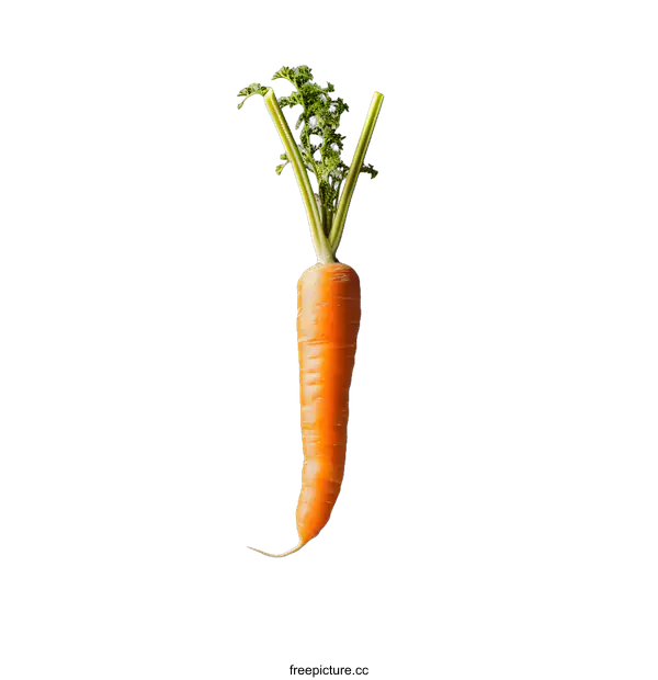[Transparent Background PNG]Single Carrot on White Background
