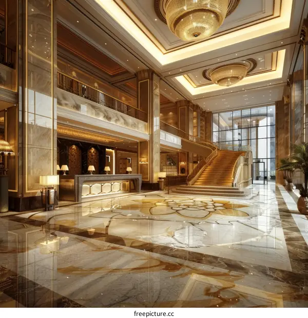 The Grand Hotel Lobby's Interior