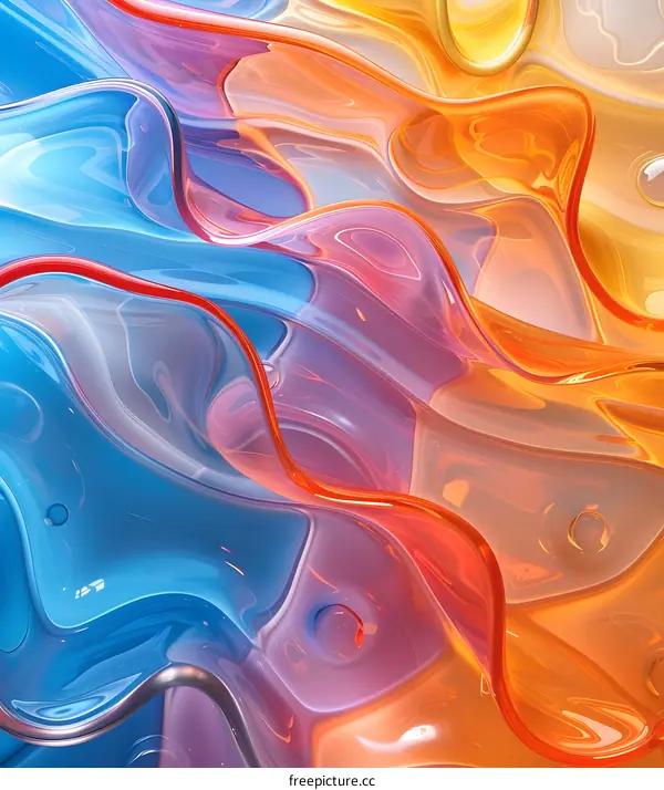 Abstract Colorful Wavy Background