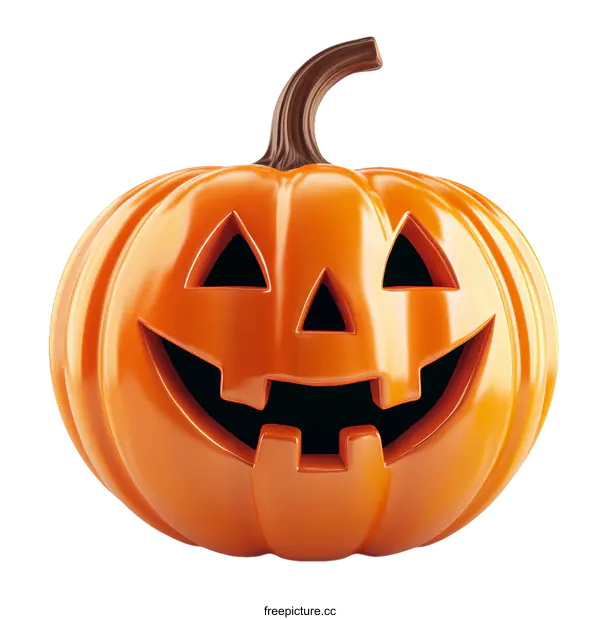 [Transparent Background PNG]3D Halloween Jack-o-lantern Pumpkin Illustration