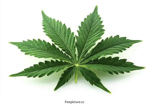 Close Up of Cannabis Leaf