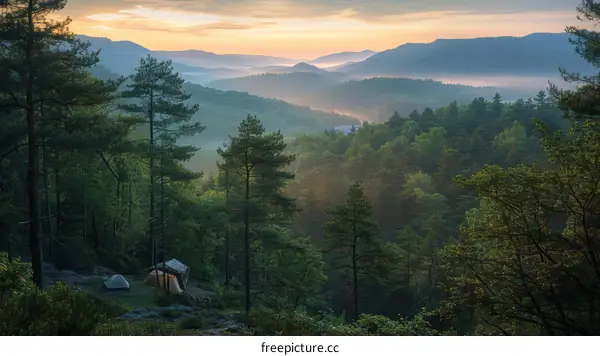 Mountain Camping with Valley Views