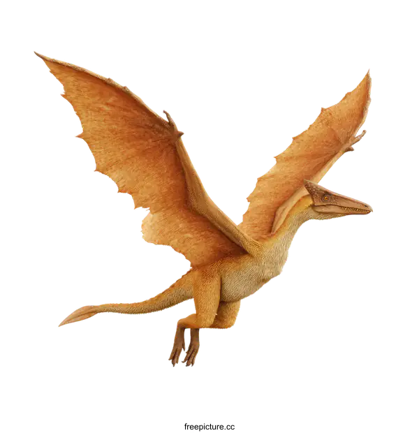 [Transparent Background PNG]Flying Prehistoric Pterosaur Illustration