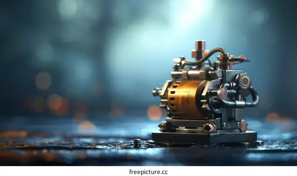 An illustration of a steampunk machine