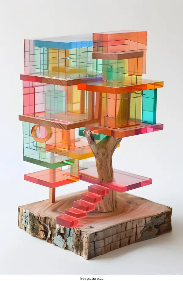 Acrylic Treehouse Sculpture