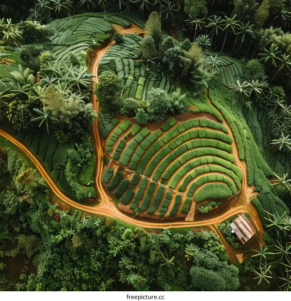 Amazing Patterns of Tea Plantations