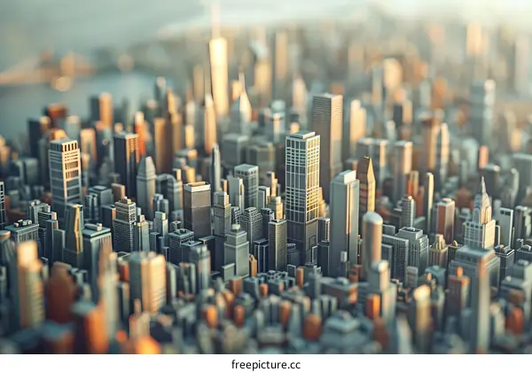 Abstract Cityscape Illustration of New York