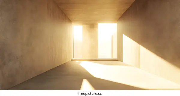 Minimalist Architecture Design With Light Beams