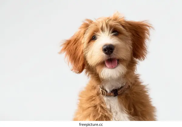 Adorable Puppy Portrait Against a Light Background