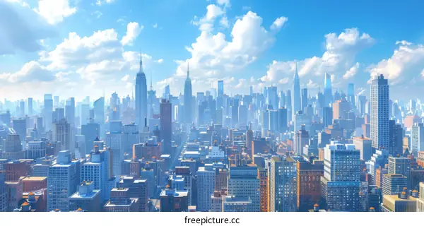 New York City Skyline on a Sunny Day