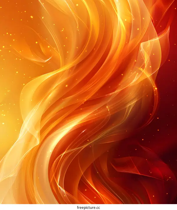 Abstract orange red yellow white light curves