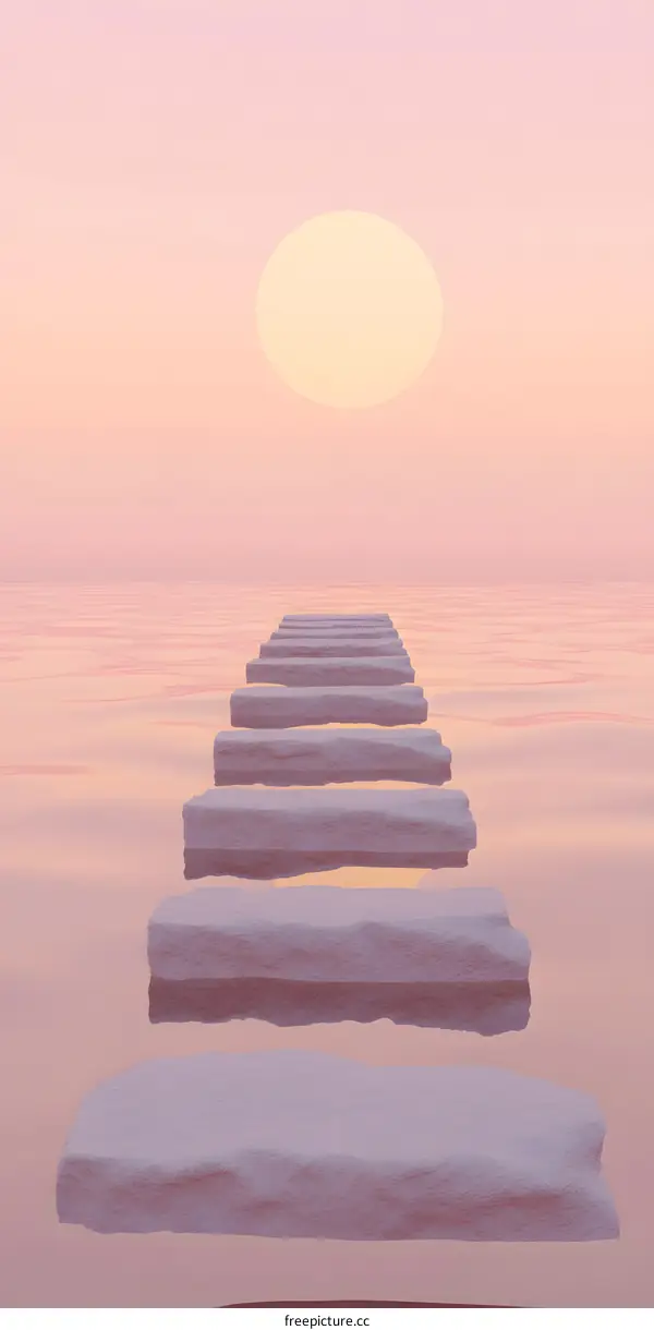 Floating Stones  Pathway to the Sunset
