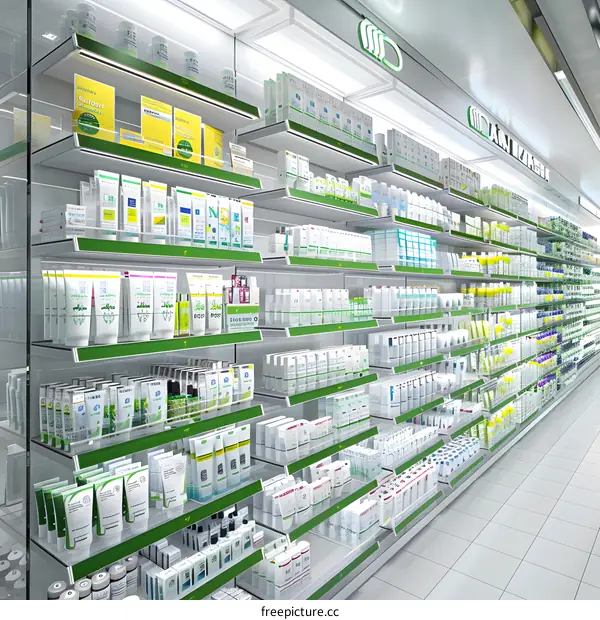Store Shelves With Beauty Products
