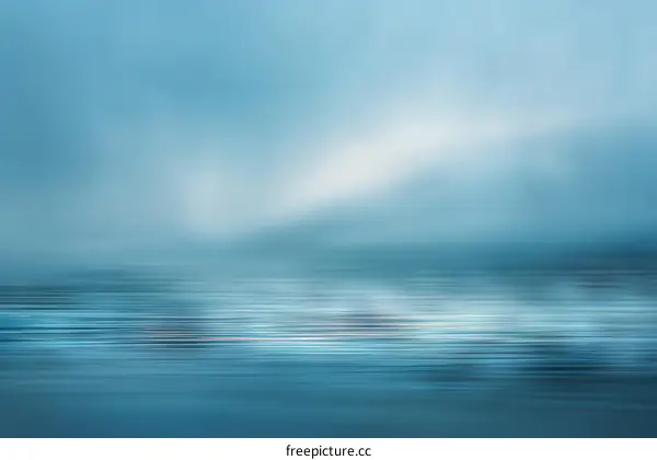 Abstract Blurred Blue Horizon Background Design
